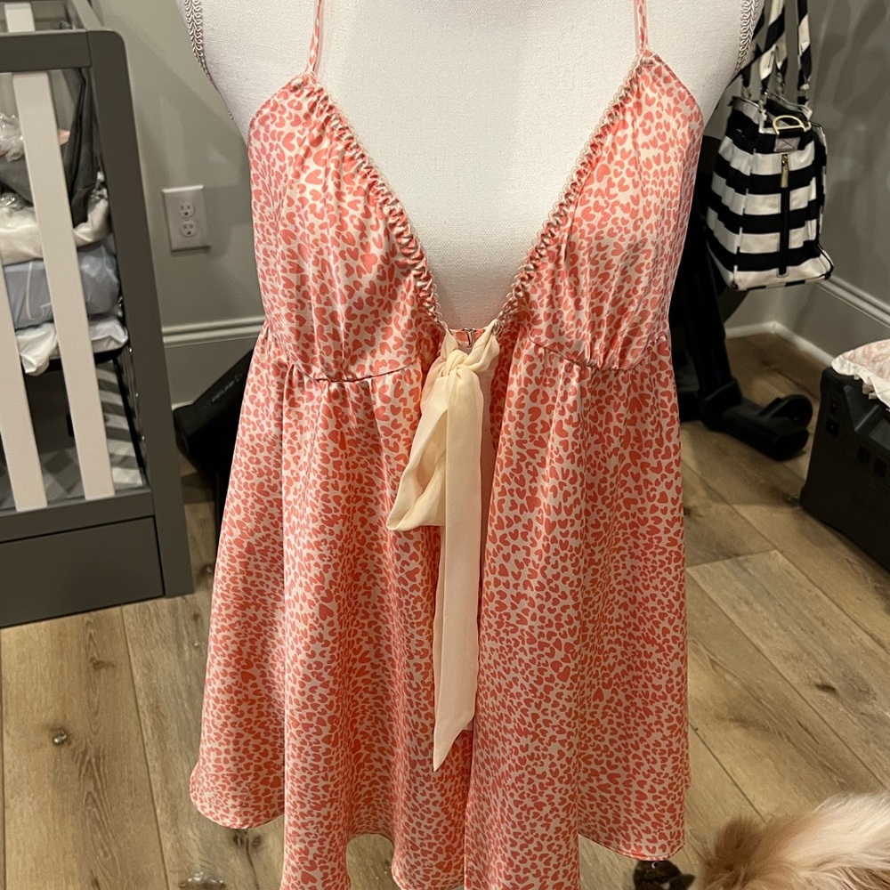 Victoria’s Secret Pink leopard print chemise with panty